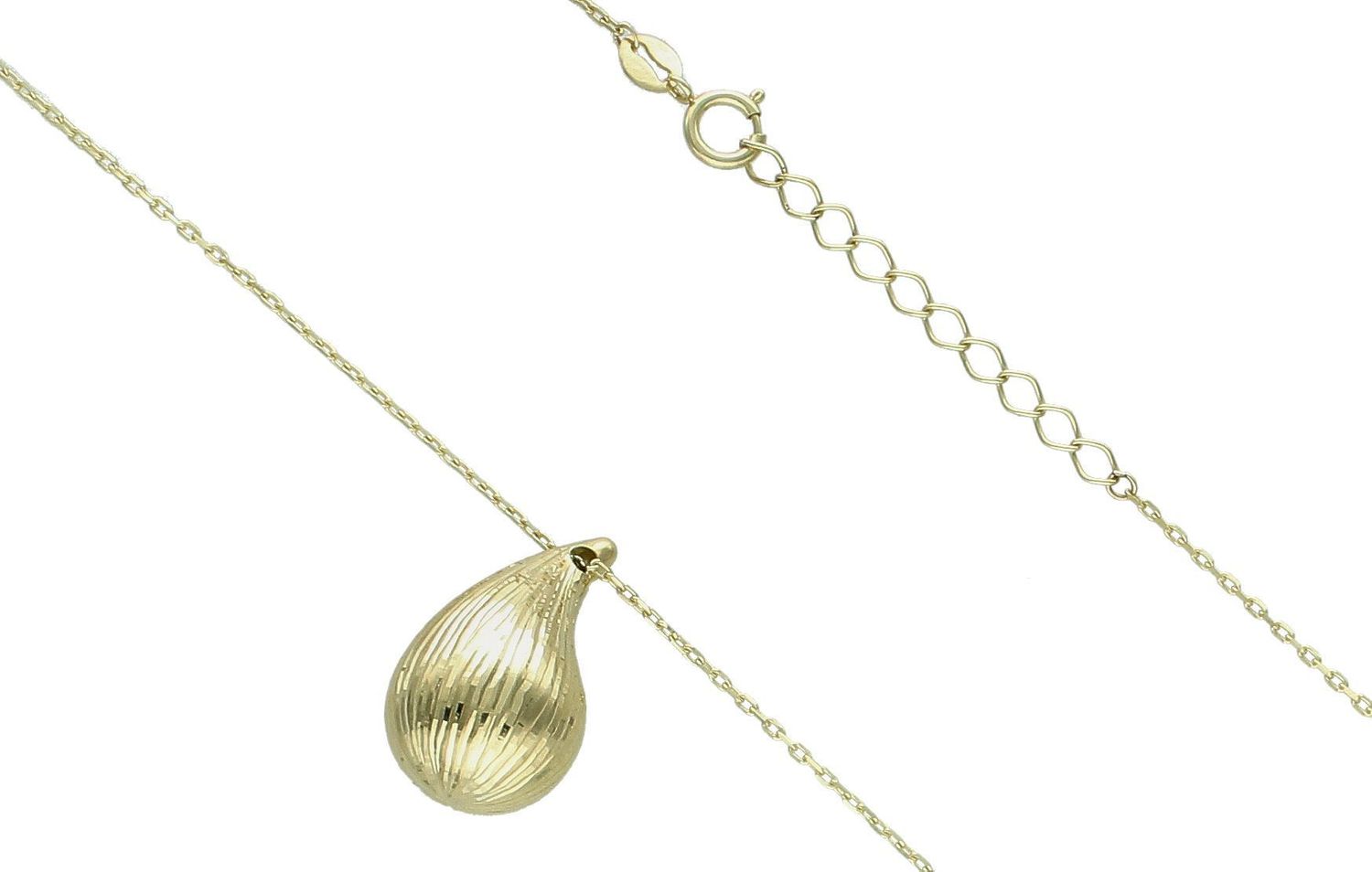 Złoty naszyjnik damski 375 kropla z ozdobnym grawerowaniem NA 3647 375 (3).jpg